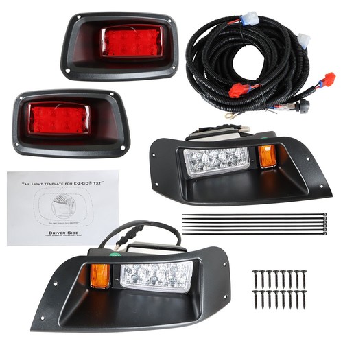 For EZGO TXT Golf Cart Gas&Electric 12V LED Headlight & Tail Light Kit W/ Wire - Picture 4 of 9