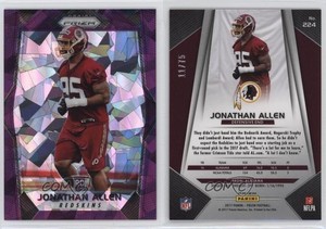 2017 Panini Prizm Rookies Purple Crystals /75 Jonathan Allen #224 Rookie RC