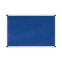 Image of Bi-Office Aluminium Trim Felt Notice Board 1800x1200mm Blue FA27FA2743170