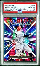 Aaron Judge RARE WHITE WAVE REFRACTOR PANINI PRIZM INVESTMENT CARD ROY PSA 10