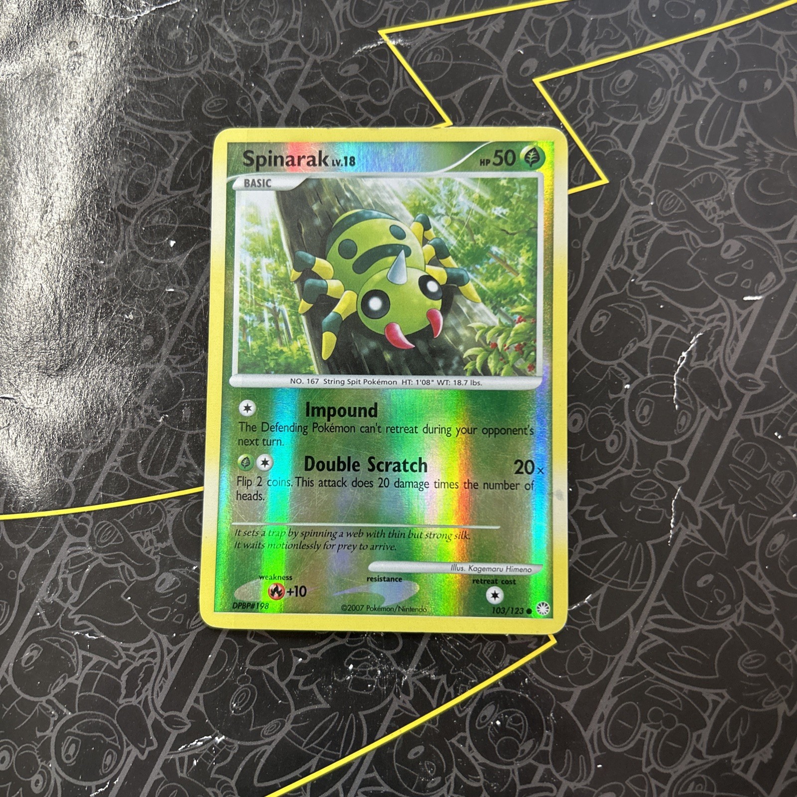Pokemon - Spinarak - 103/123 - Common - Reverse Holo - Mysterious Treasures