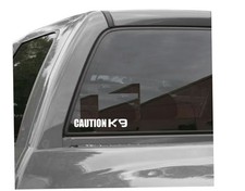 CAUTION K-9 Police Dog decal sticker Law Enforcement Blue Line Support 2X
