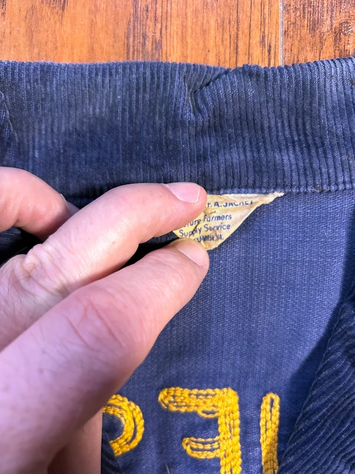 Chaqueta de colección 1968-72 FFA Tennessee Franklin, chaqueta de pana Foto 3 de 4