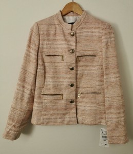 pink boucle jacket zara
