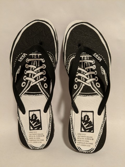 vans leopard flip flops