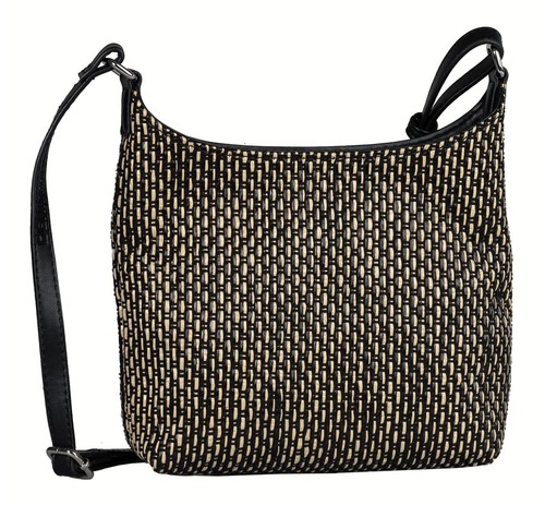 Bolso bandolera TOM TAILOR Leana Cross Bag S negro / arena negro beige nuevo - Imagen 2 de 3
