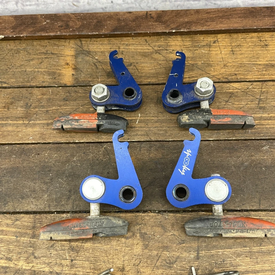 Juego de pinzas de freno vintage Spooky Cycles CX azul voladizo delantero trasero 2 pares años 90 Foto 2 de 4