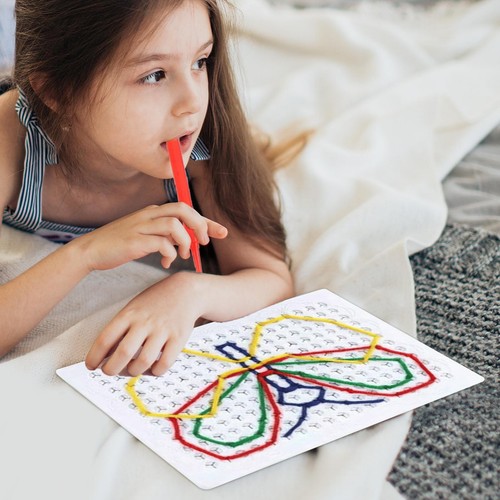 Threading Board for Kids Colorful Toddler Threading Toys Interactive usefulness
