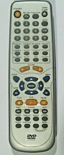 DVD VIDEO 224-1 PS REMOTE CONTROL GRAY BODY ORANGE BLUE BUTTONS 