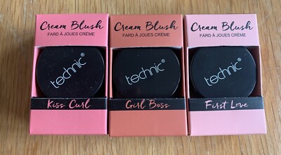 X3 Brandneu & Originalverpackt TECHNIC Creme Rouge TRIO-Girl Boss, First Love & Kiss Curl
