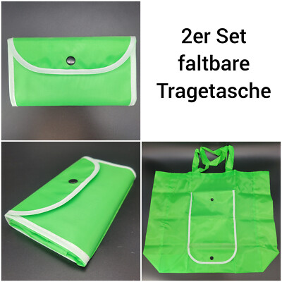 2 Faltbare Einkaufstaschen – Wiederverwendbar, Robust & Platzsparend