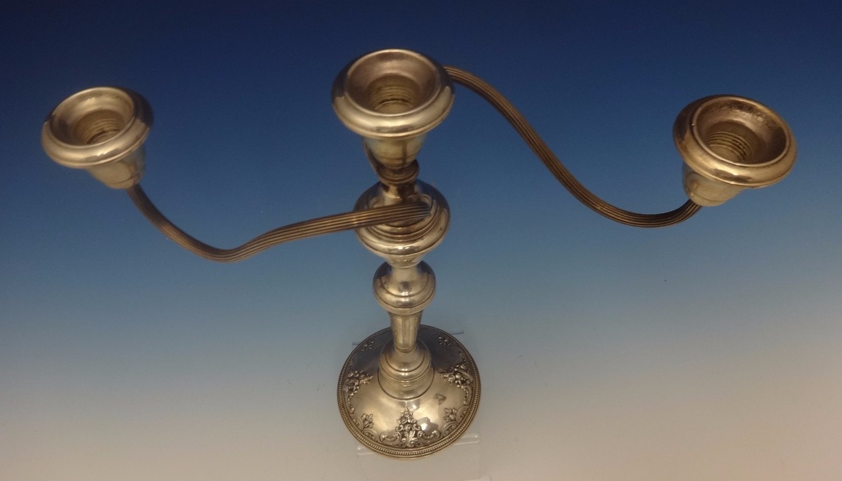Grande Baroque by Wallace Sterling Silver Candelabra 3-Light 13