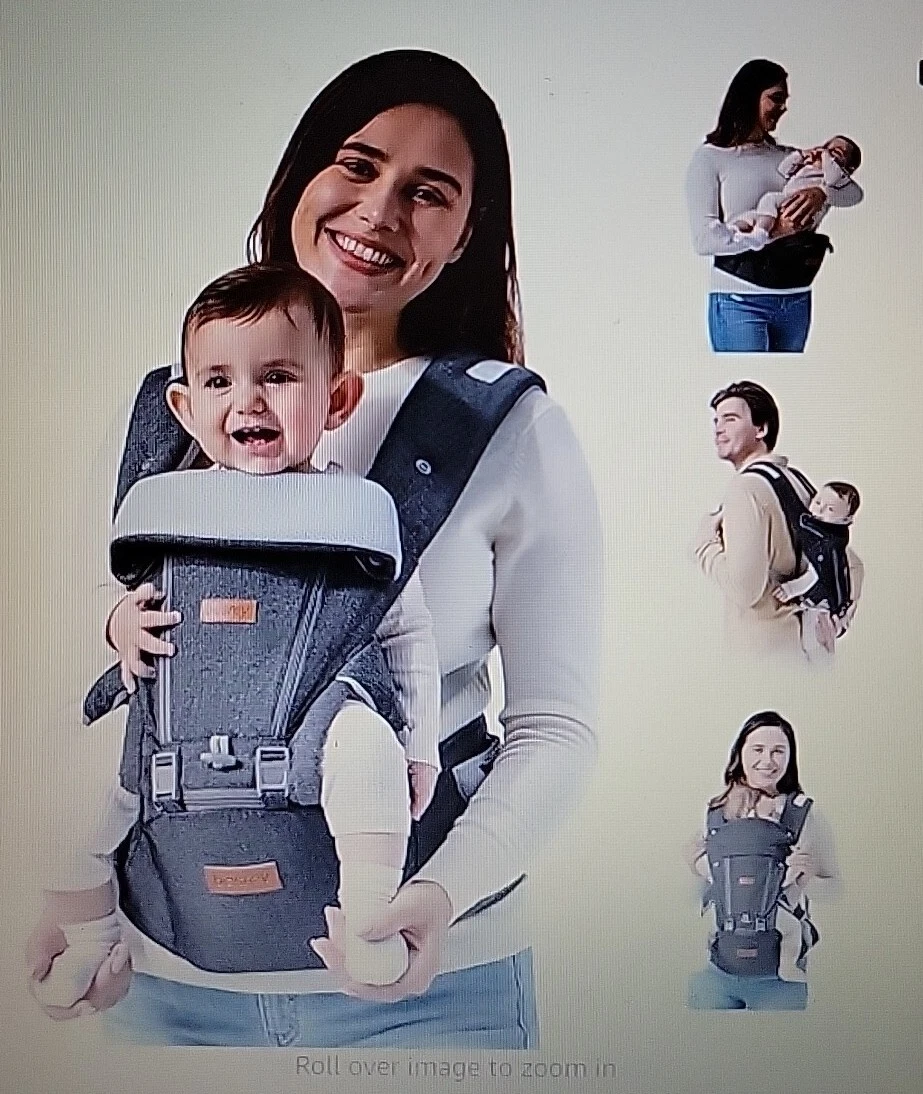 Besrey Baby Carrier Front Pack Wearing Carrier Seat Hiking Mesh Black NEW