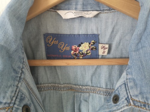 New Look Yes Yes blue Tunic Dress Size S Age 8 jeans denim - Picture 5 of 13