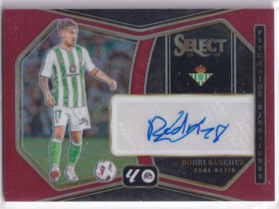 Panini Select La Liga 2023-24 No. PS-RS Rodri Sanchez Red Prizm Auto