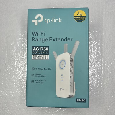 TP-LINK AC1750 Wi-Fi Dual Band Range Extender - RE450 Open Box