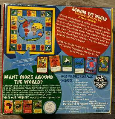 Geography Trivia Board Game  Around the World Board Game