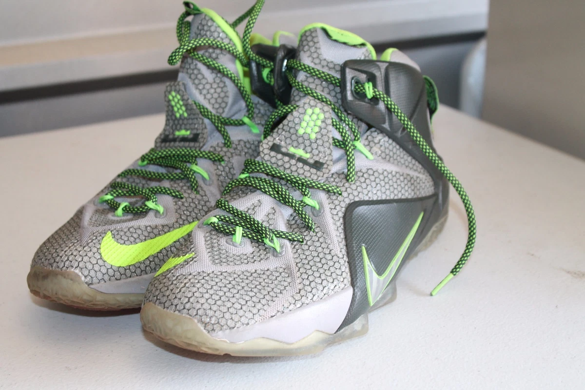 NIKE Lebron James 123084 Basketball SNEAKERS Size 10 Green / Gray