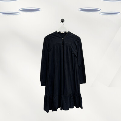 Ex Fat Face Women's Long Sleeve Jersey Dress in Black