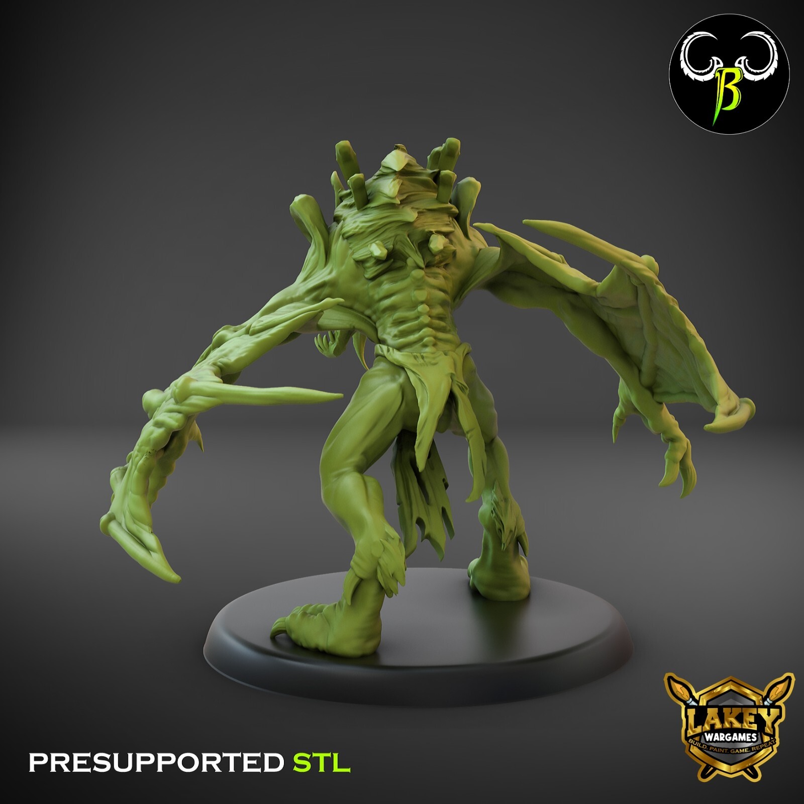 Tomb Lord With Wings | Undead | 3D Printed Miniature | Clay Beast Creation |