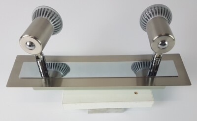 Eglo 90915 2x 35W spot light ceiling lamp light GU10 LED steel matt chrome EEK:F