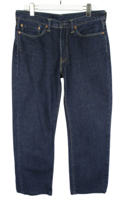 Levi's 514 Herren Jeans W34/~L27 Straight Fit Whiskers Blau Denim