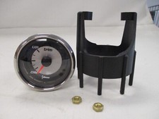 FARIA TRIM GAUGE SILVER BEZEL / BLACK & SILVER FACE GBC061A MARINE BOAT