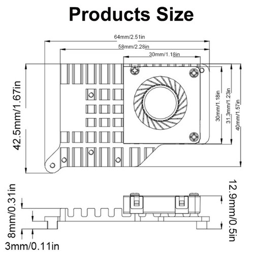 Advanced Pcie to M.2 Adapter Board for Motherboards with Active Cooling Fan - Afbeelding 8 van 8