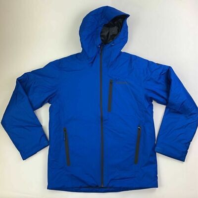 Eddie Bauer Mens Down Jacket BC Evertherm Blue Hooded New MRSP