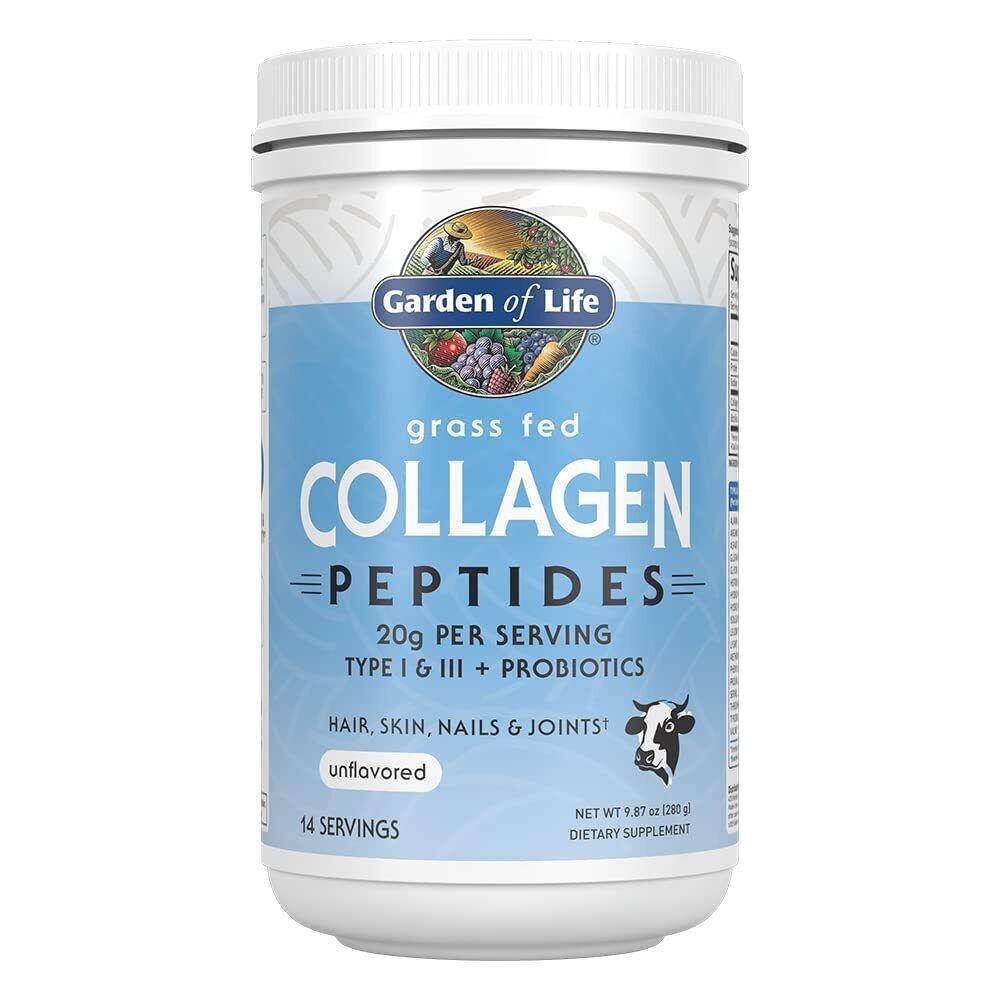 Garden of Life Grass Fed Collagen Peptides Powder – Unflavored for Women Men ...