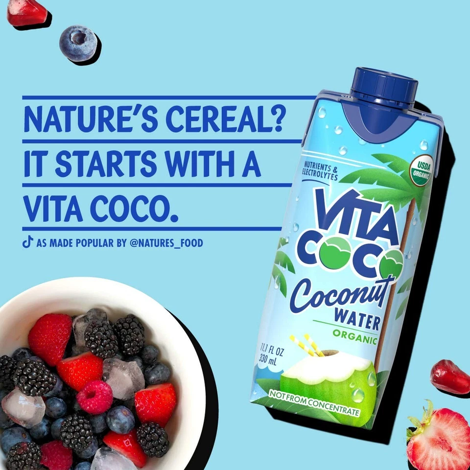 Vita Coco Coconut Water, Pure Organic | Refreshing Coconut Taste | Natural Elect - Image 4 of 4