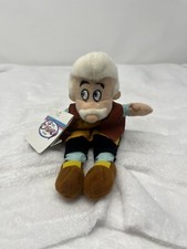 Disney Mini Bean Bag Beanie Plush Toy W/ Tag Geppetto From Pinocchio