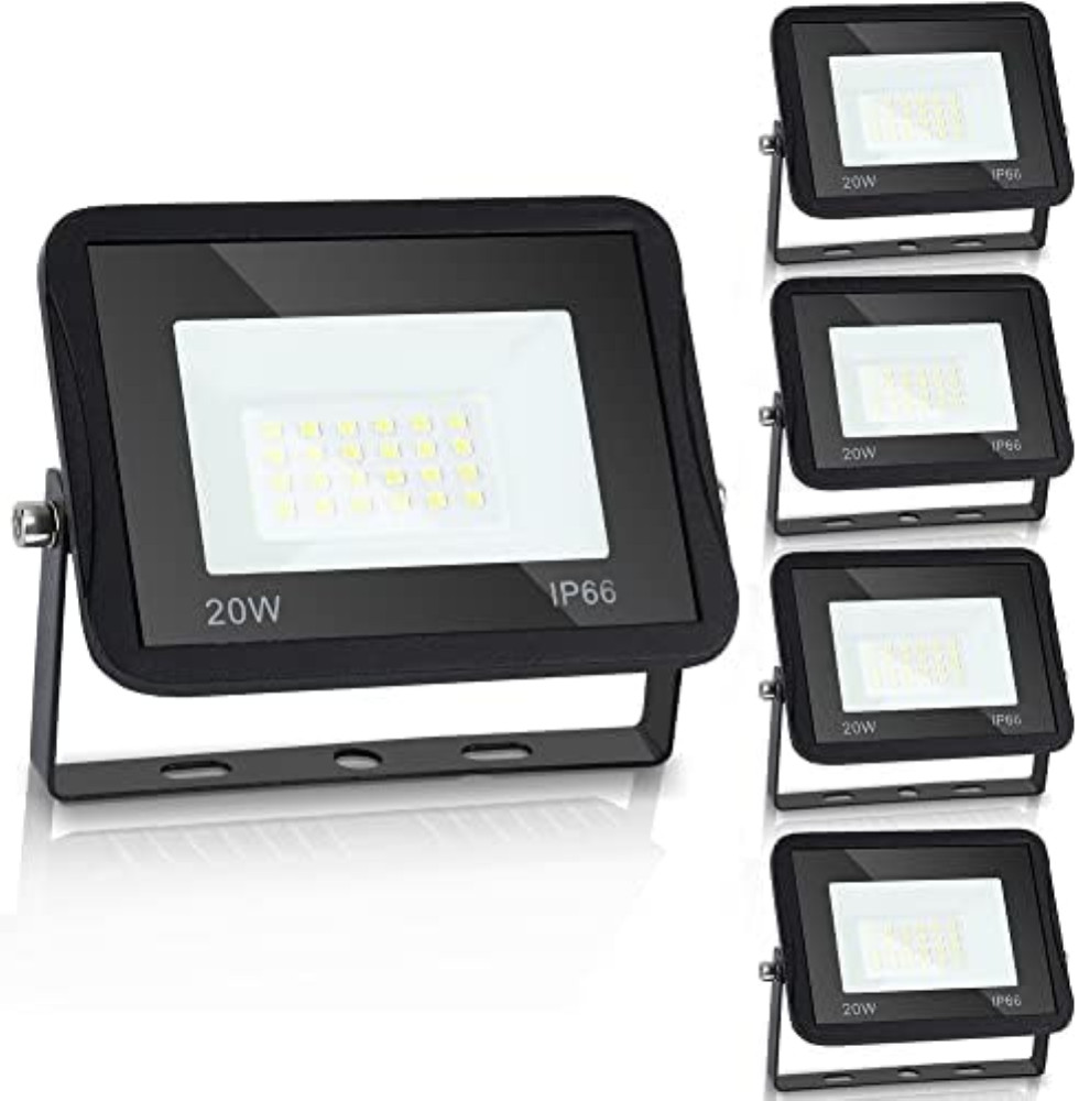 Faretto LED per esterni, 5 x 30 W, impermeabile, 2550 lm, 6000 K, bianco freddo,