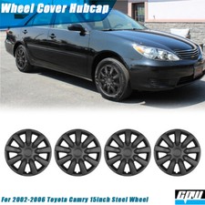 15 Hubcap Black Matte Wheel Covers For 2002-2006 Toyota Camry R15 Steel Rim 15 Hubcap Black Matte Wheel Covers For 2002-2006 Toyota Camry R15 Steel Rim
