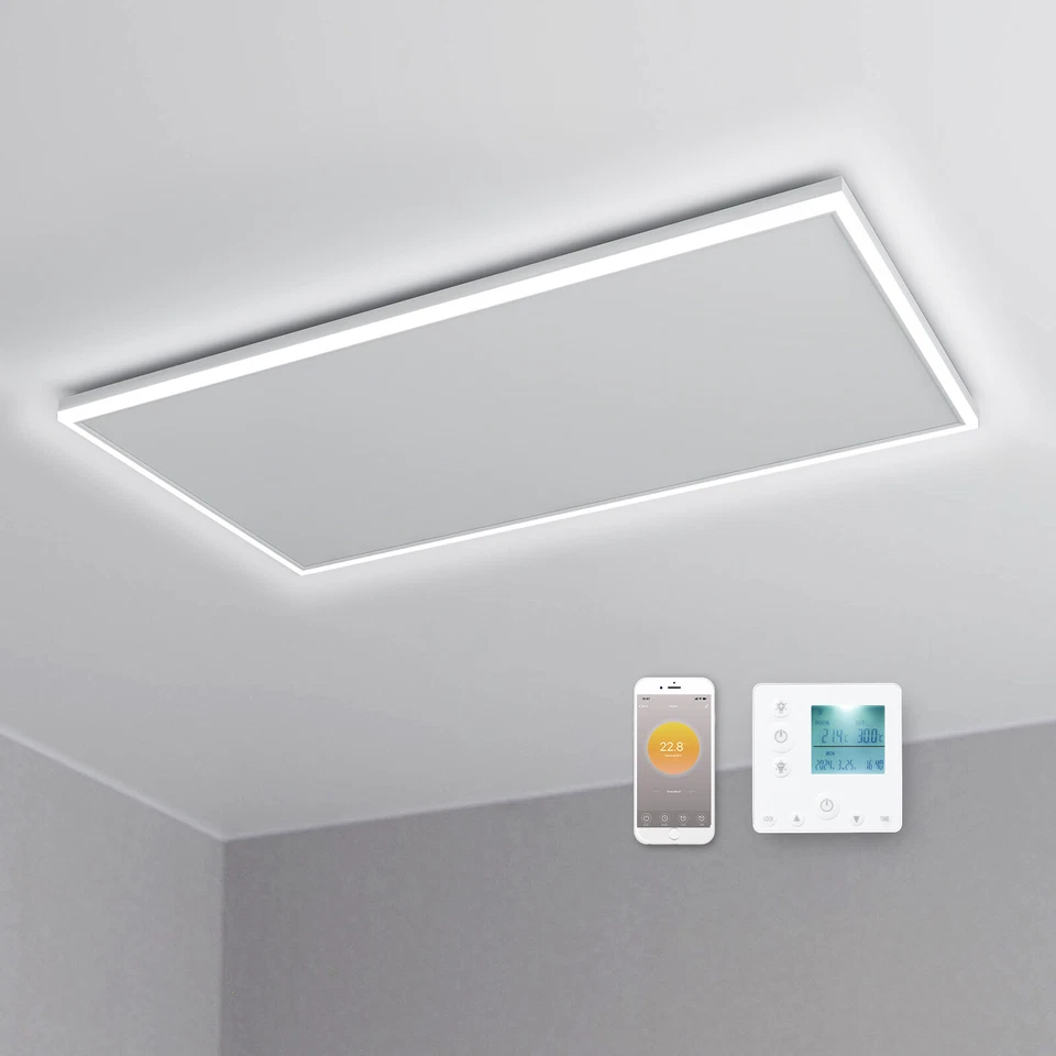BYECOLD 840W LED Decken Heizung Heizstrahler Infrarotheizung Heizpaneel Thermostat WiFi
