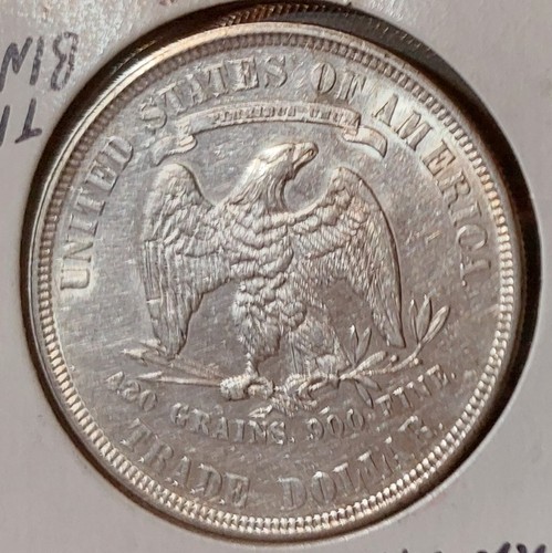 1877-P TRADE DOLLAR Antique 90% Silver $1 AU Popular, Historic Original US Coin - Picture 4 of 4