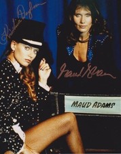 MAUD ADAMS & KRISTINA WAYBOURN 007 JAMES BOND DOUBLE SIGNED AUTOGRAPH OCTOPUSSY