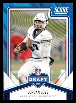 Jordan Love 2020 Score NFL Draft Rookie Card #NFL-6 Utah State Aggies