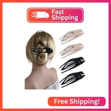 4 Pcs Flat Hair Claw Clips for Women French Clip for Women Thin and Thick Hair S