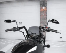 MOFUN 10" Rise Meathook Ape Hanger Handlebar For Indian Scout Bobber Rogue Sixty