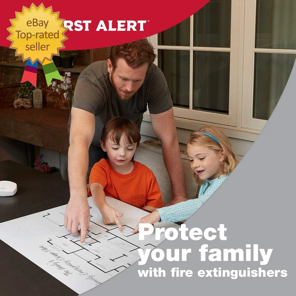 Extintor First Alert para uso doméstico y comercial, recargable de alta resistencia Foto 2 de 4