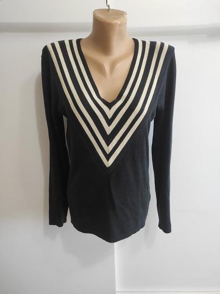 Women Cacharel Pullover White Silk+Cotton 40 / L /
