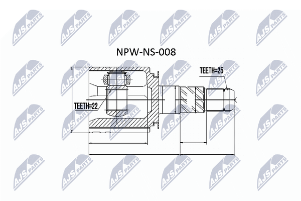 Gelenksatz Antriebswelle NTY NPW-NS-008 FüR Infiniti Nissan GT R35 Nismo EX FX-image