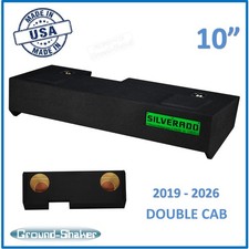 Ground Shaker Chevy Silverado 2019-2026 Double Cab 10" Dual Subwoofer Enclosure