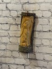 Hare Rabbit Looking At Moon 30cm Hand Carved Wizard Tree Trunk Wood Fairtrade