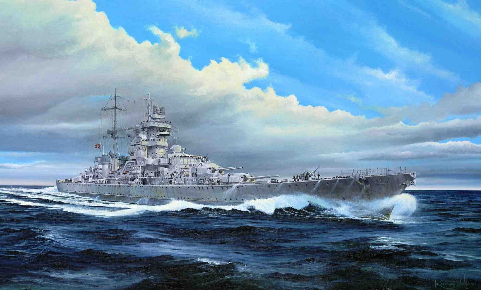 Trumpeter 05313 - 1:350 German Cruiser Prinz Eugen 1945 - New