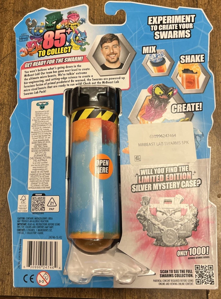 Enorme Lote de Enxames MR BEAST LAB Série ATOMIC 6 novos 5 pacotes na caixa original A++ - Imagem 4 de 4