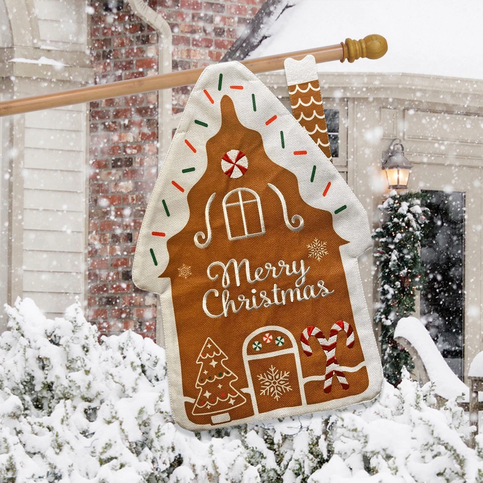 Пряничный домик Briarwood Lane с флагом - Изображение 2 из 3