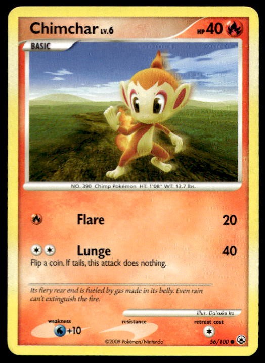 Pokemon Majestic Dawn #56/100 Chimchar (56) Common
