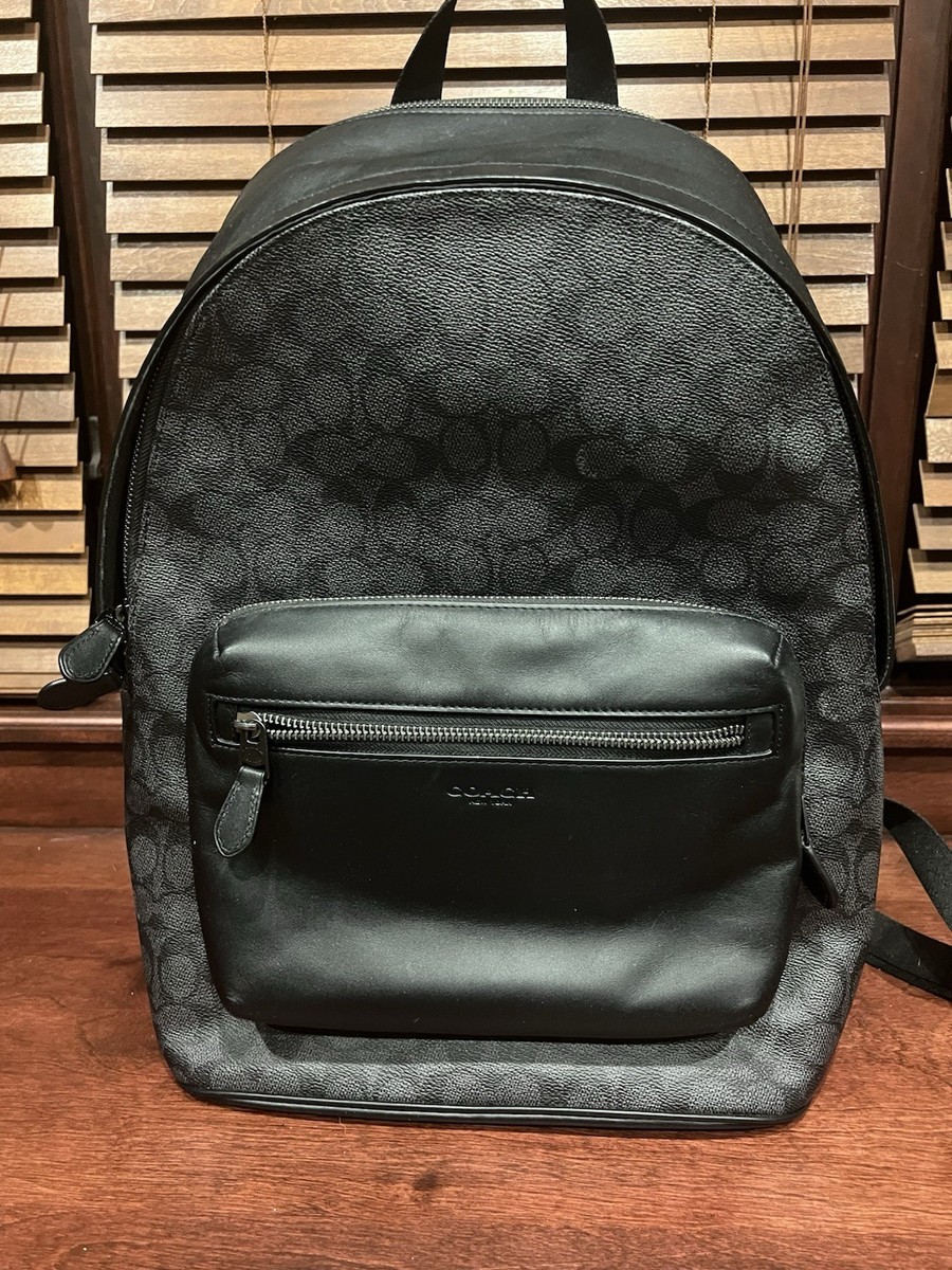 coach backpack checkered West Backpack With Checkerboard Print